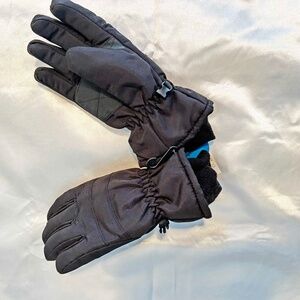GLOVES, WINTER, WATERPROOF FABRIC, LABEL "GEORGE", BLACK, WARM LINING, SIZE L-XL